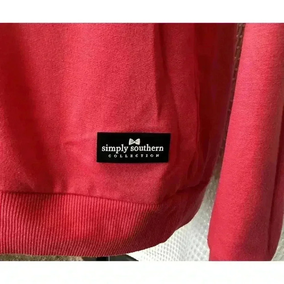 Simply Southern Med. Pink Cowl Neck Pullover With Adjustable Drawstrings - Picture 2 of 6